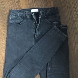 Zara woman black skinny high waisted jeans